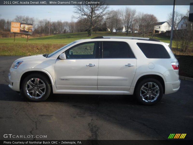 White Diamond Tintcoat / Cashmere 2011 GMC Acadia Denali AWD