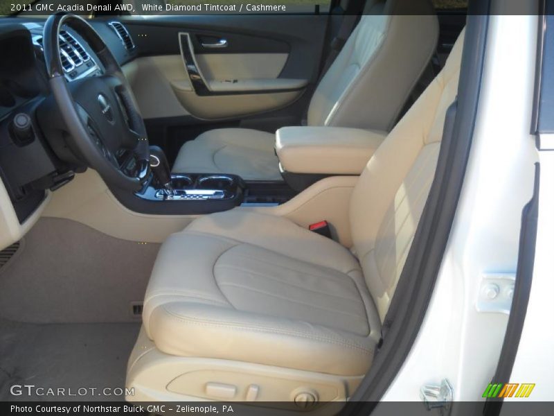 White Diamond Tintcoat / Cashmere 2011 GMC Acadia Denali AWD