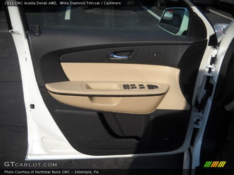 White Diamond Tintcoat / Cashmere 2011 GMC Acadia Denali AWD