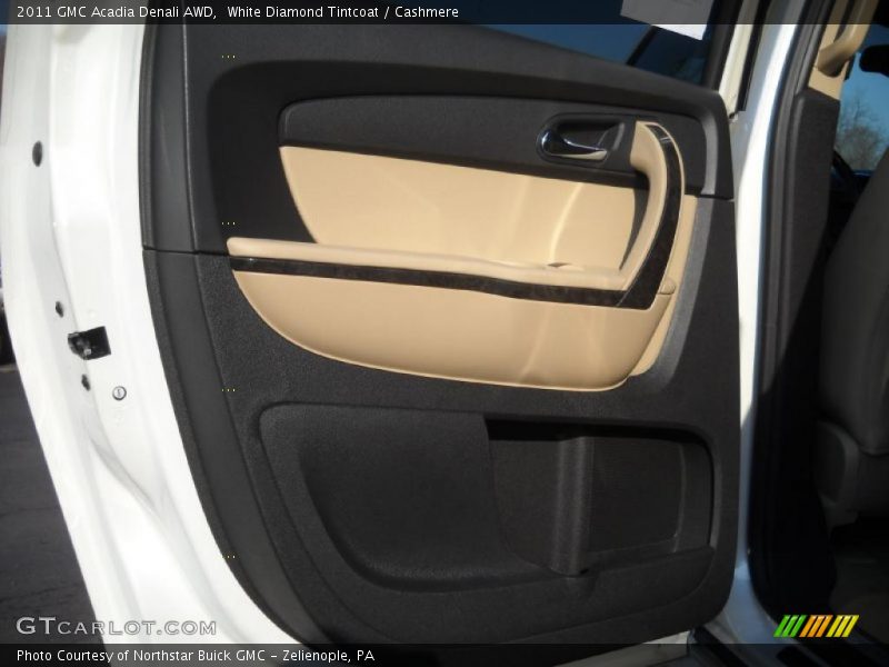 White Diamond Tintcoat / Cashmere 2011 GMC Acadia Denali AWD