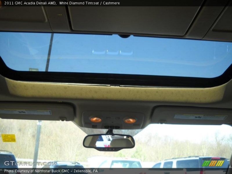 White Diamond Tintcoat / Cashmere 2011 GMC Acadia Denali AWD
