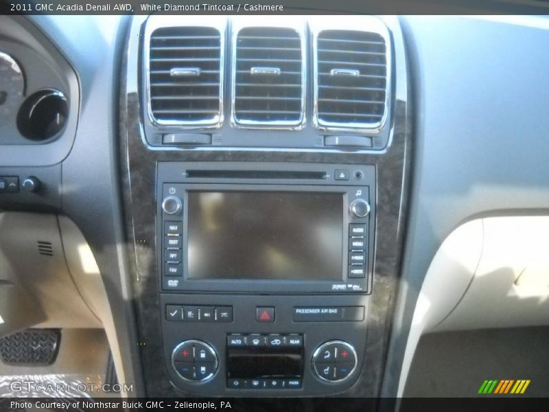 White Diamond Tintcoat / Cashmere 2011 GMC Acadia Denali AWD
