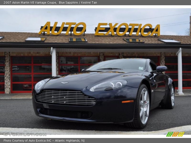 Blue Sapphire / Kestrel Tan 2007 Aston Martin V8 Vantage Coupe