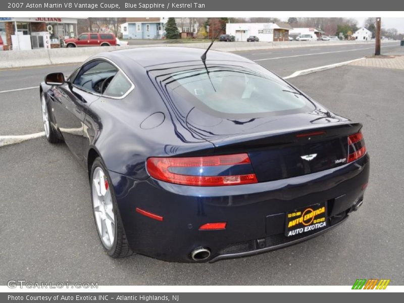 Blue Sapphire / Kestrel Tan 2007 Aston Martin V8 Vantage Coupe