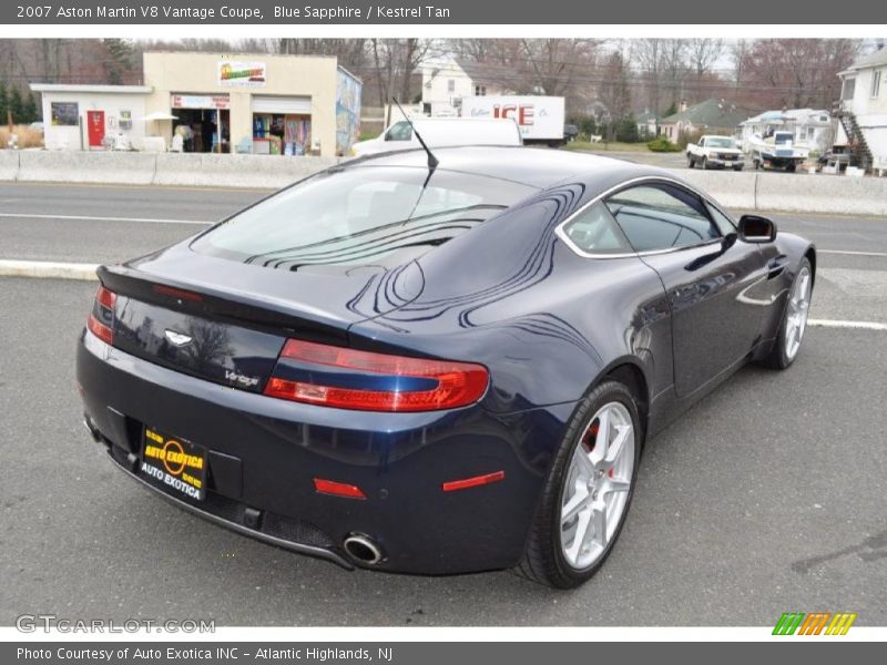 Blue Sapphire / Kestrel Tan 2007 Aston Martin V8 Vantage Coupe