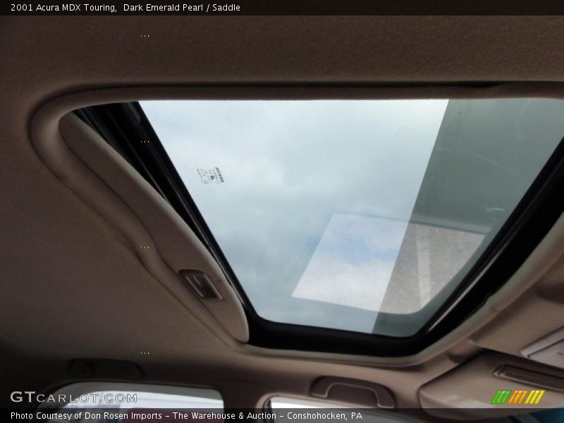 Dark Emerald Pearl / Saddle 2001 Acura MDX Touring