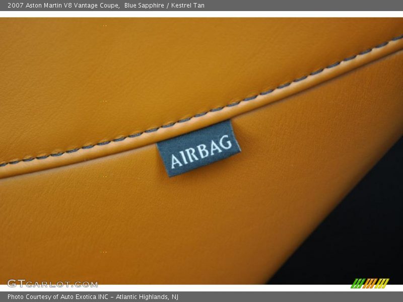 Blue Sapphire / Kestrel Tan 2007 Aston Martin V8 Vantage Coupe
