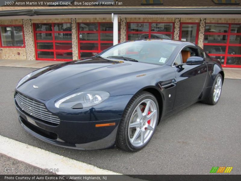 Blue Sapphire / Kestrel Tan 2007 Aston Martin V8 Vantage Coupe