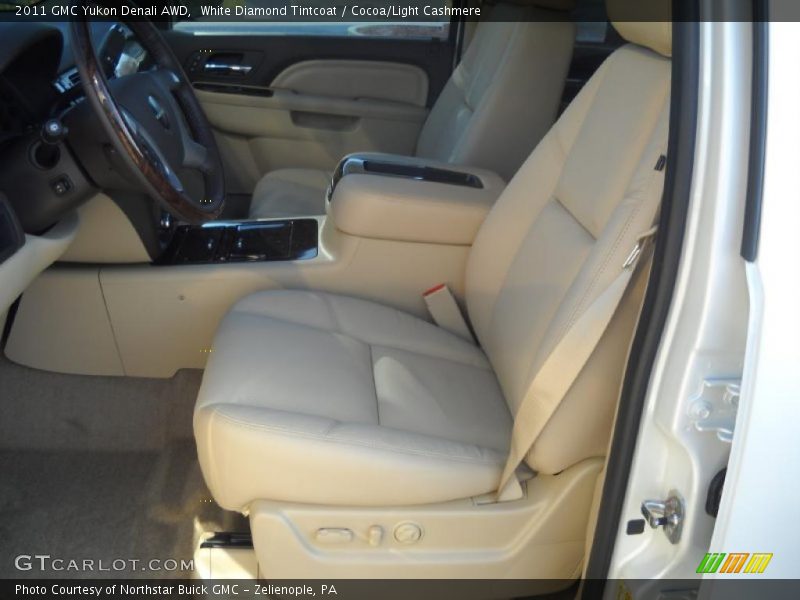 White Diamond Tintcoat / Cocoa/Light Cashmere 2011 GMC Yukon Denali AWD