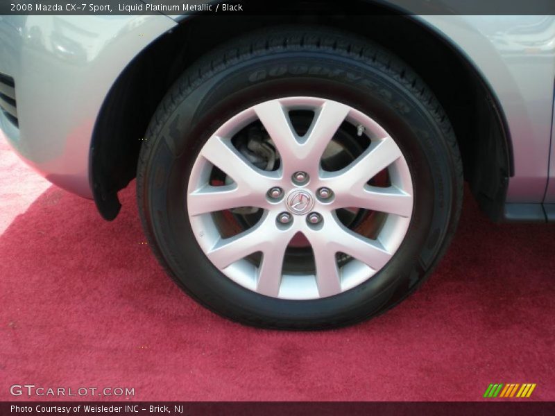 Liquid Platinum Metallic / Black 2008 Mazda CX-7 Sport