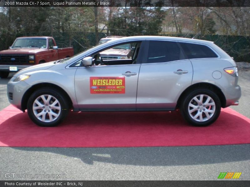 Liquid Platinum Metallic / Black 2008 Mazda CX-7 Sport