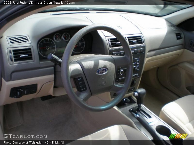 Moss Green Metallic / Camel 2008 Ford Fusion SE