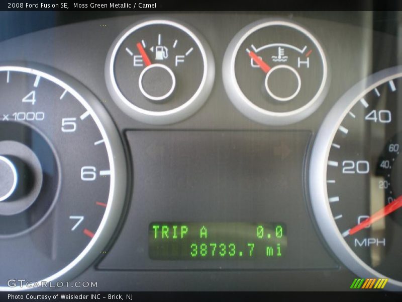 Moss Green Metallic / Camel 2008 Ford Fusion SE