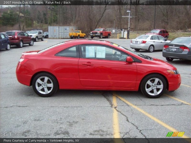 Rallye Red / Black 2007 Honda Civic EX Coupe