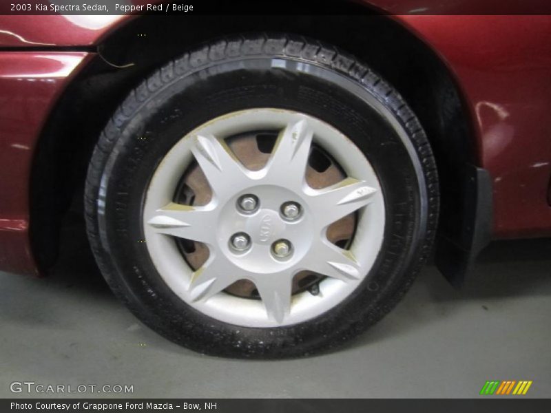 Pepper Red / Beige 2003 Kia Spectra Sedan