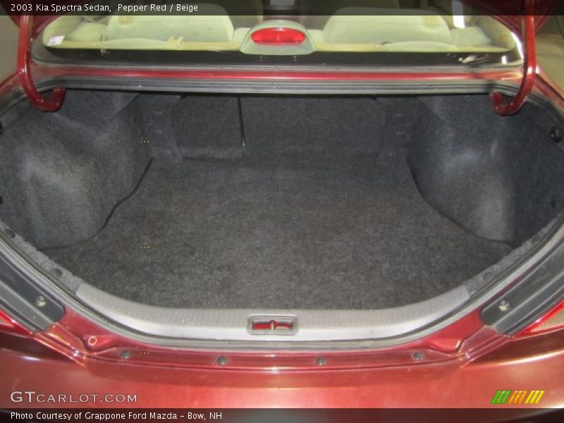 Pepper Red / Beige 2003 Kia Spectra Sedan
