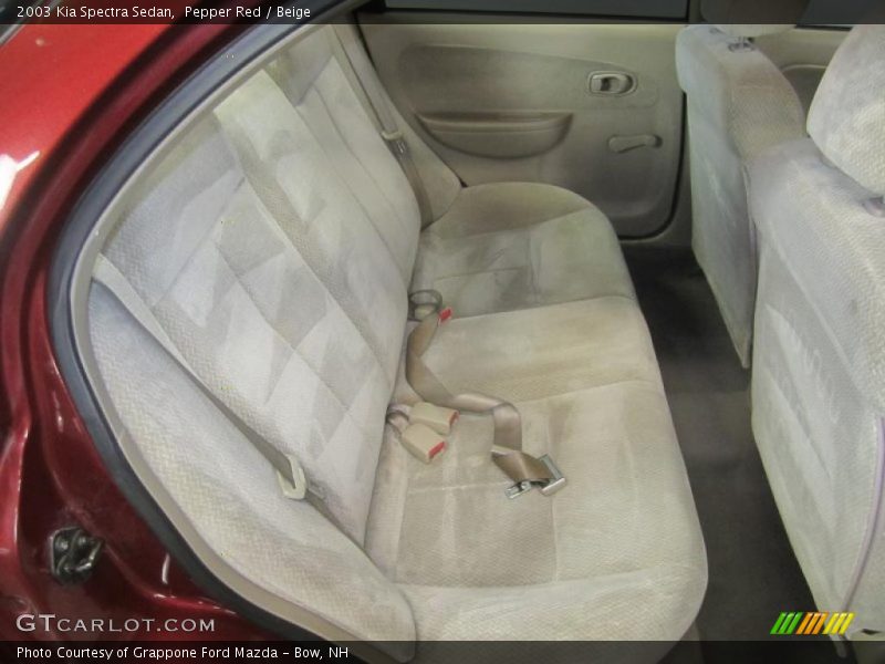 Pepper Red / Beige 2003 Kia Spectra Sedan
