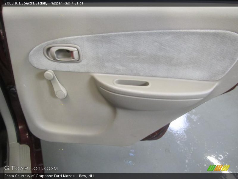 Pepper Red / Beige 2003 Kia Spectra Sedan