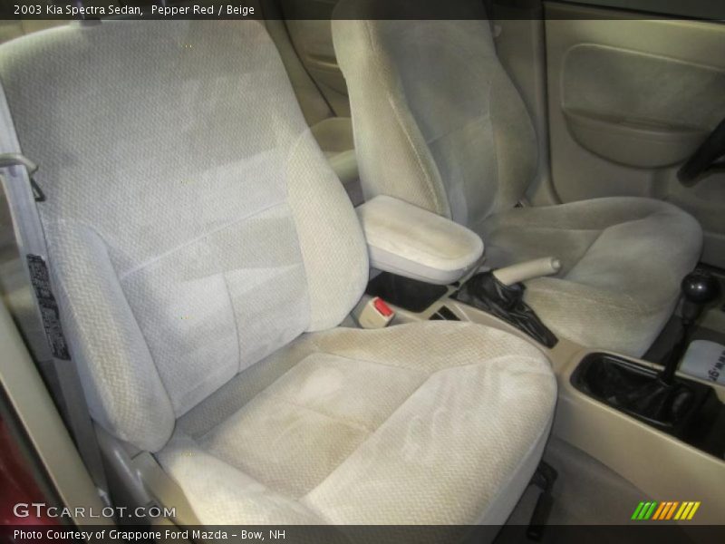 Pepper Red / Beige 2003 Kia Spectra Sedan