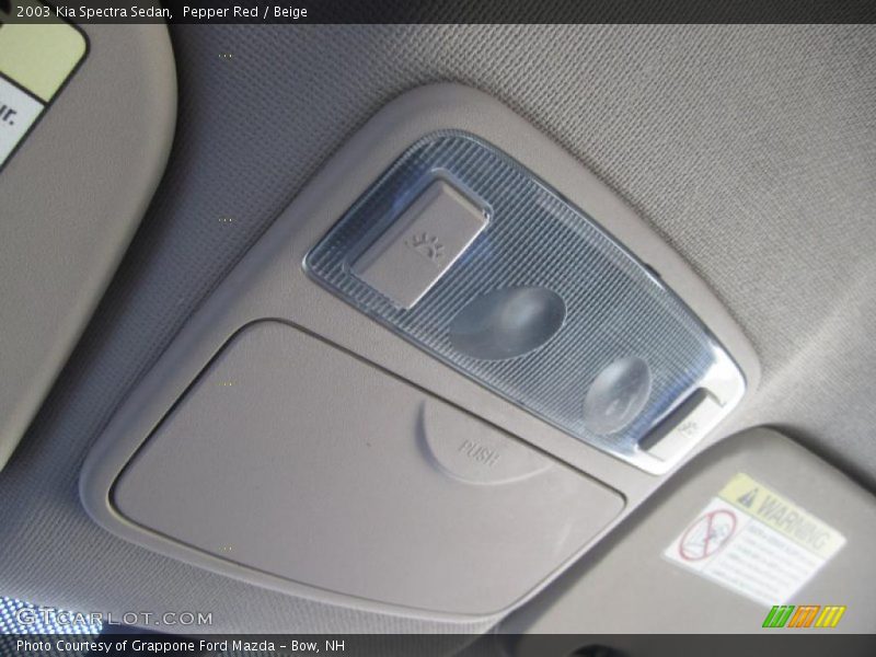 Pepper Red / Beige 2003 Kia Spectra Sedan