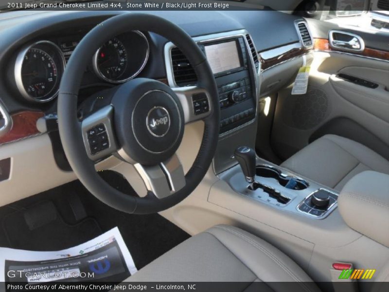 Stone White / Black/Light Frost Beige 2011 Jeep Grand Cherokee Limited 4x4