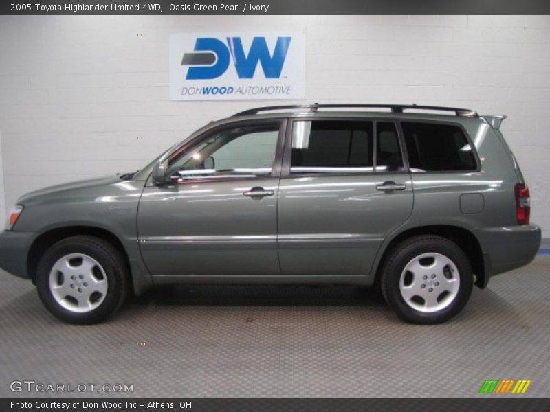 Oasis Green Pearl / Ivory 2005 Toyota Highlander Limited 4WD