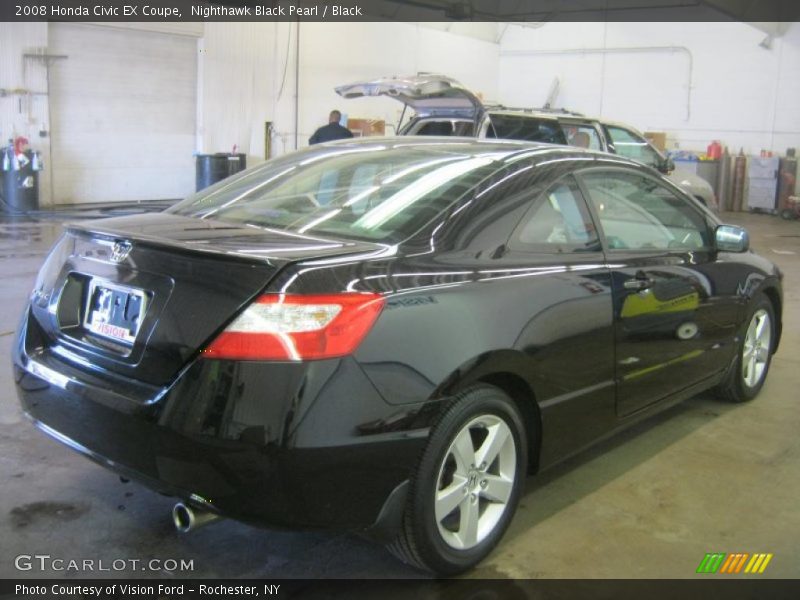 Nighthawk Black Pearl / Black 2008 Honda Civic EX Coupe