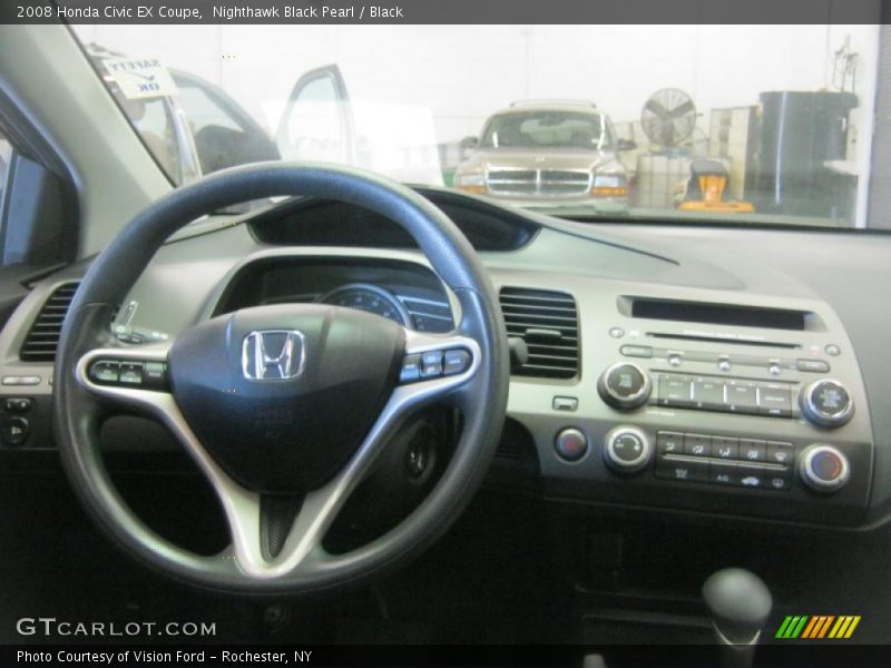 Nighthawk Black Pearl / Black 2008 Honda Civic EX Coupe