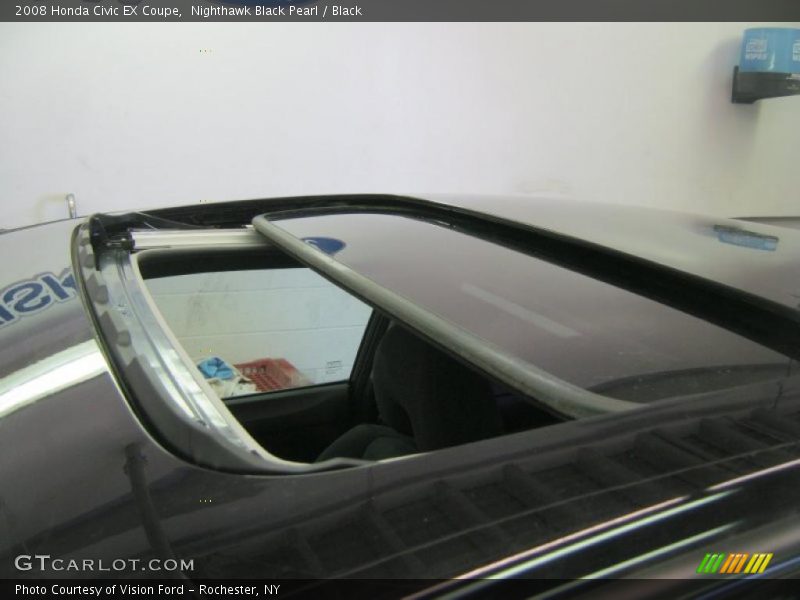 Nighthawk Black Pearl / Black 2008 Honda Civic EX Coupe
