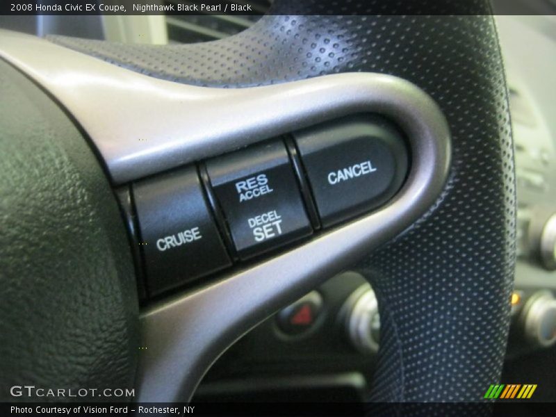 Nighthawk Black Pearl / Black 2008 Honda Civic EX Coupe