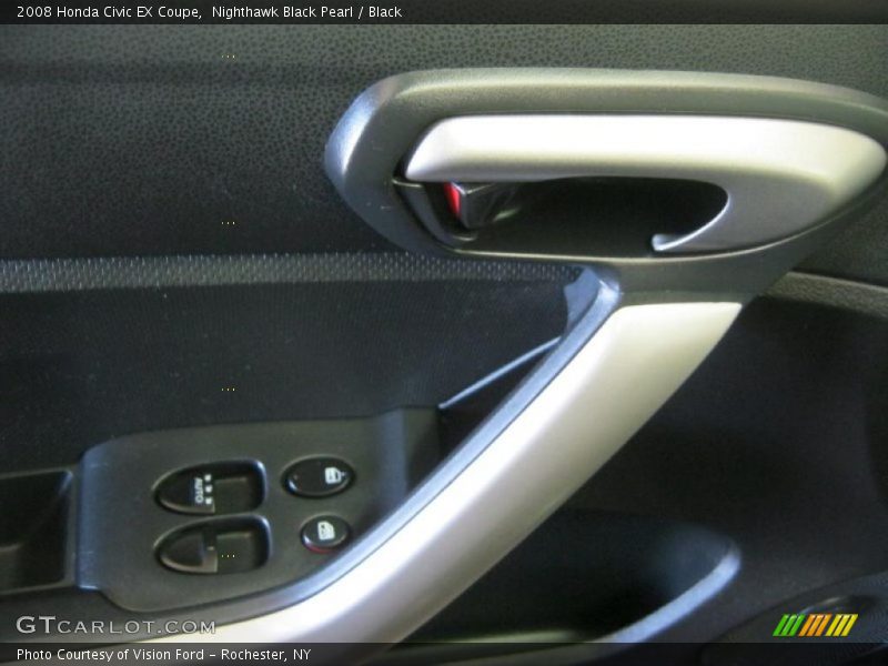 Nighthawk Black Pearl / Black 2008 Honda Civic EX Coupe