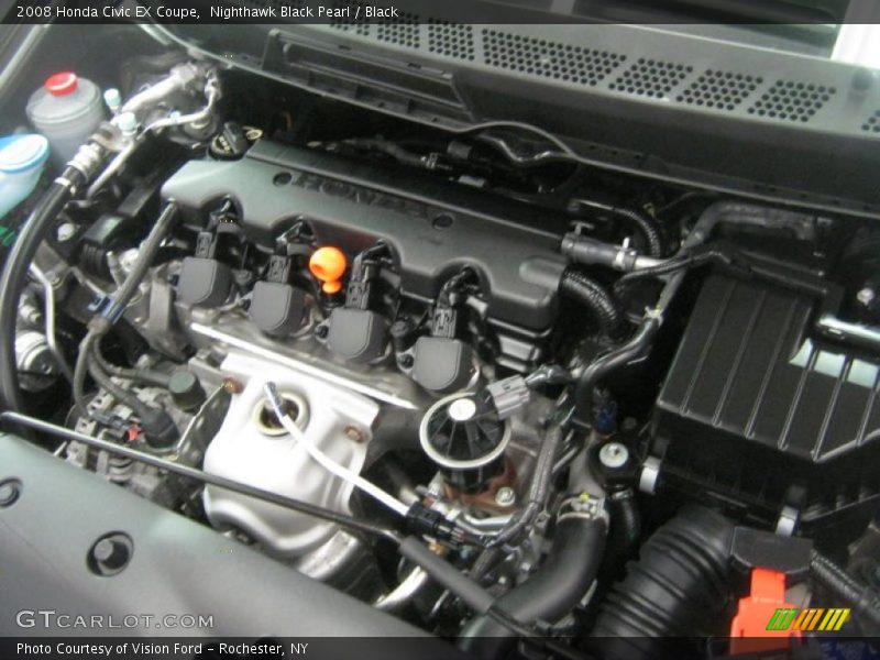 Nighthawk Black Pearl / Black 2008 Honda Civic EX Coupe