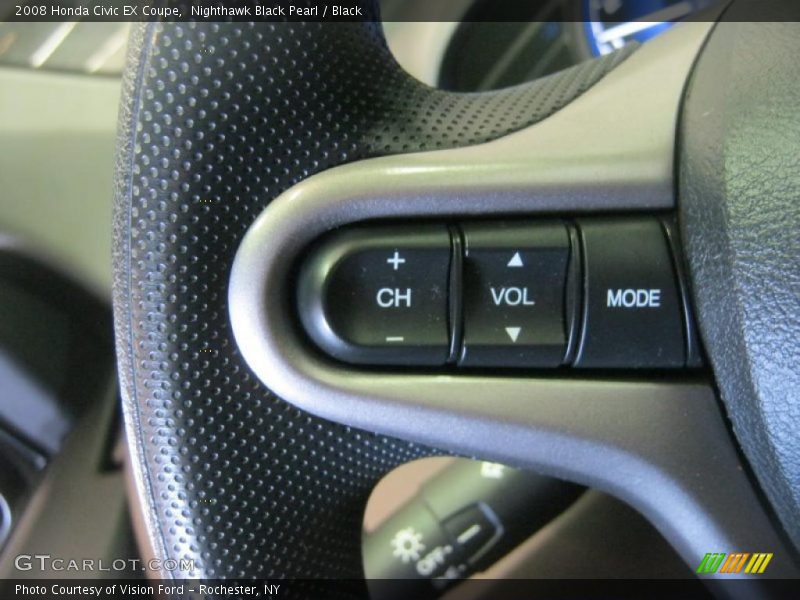 Nighthawk Black Pearl / Black 2008 Honda Civic EX Coupe