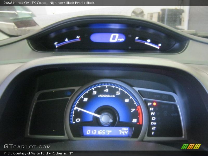 Nighthawk Black Pearl / Black 2008 Honda Civic EX Coupe