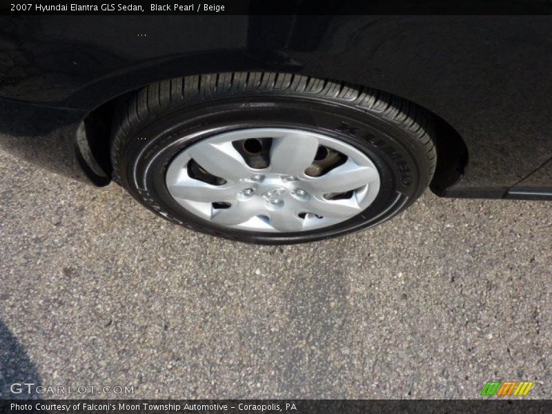 Black Pearl / Beige 2007 Hyundai Elantra GLS Sedan