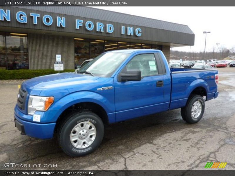 Blue Flame Metallic / Steel Gray 2011 Ford F150 STX Regular Cab 4x4