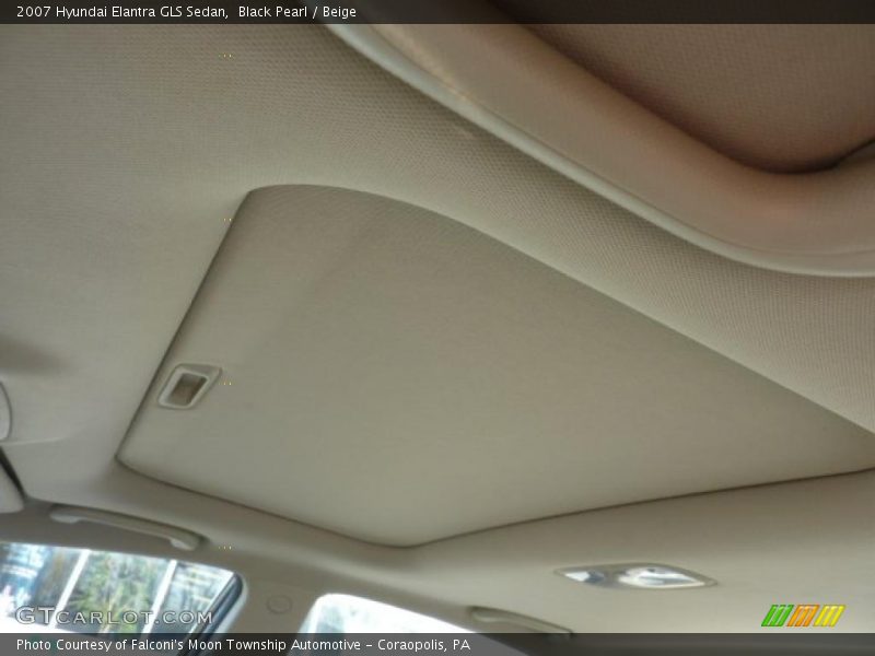 Black Pearl / Beige 2007 Hyundai Elantra GLS Sedan