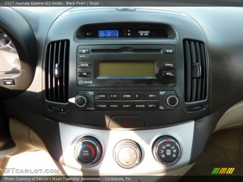 Black Pearl / Beige 2007 Hyundai Elantra GLS Sedan
