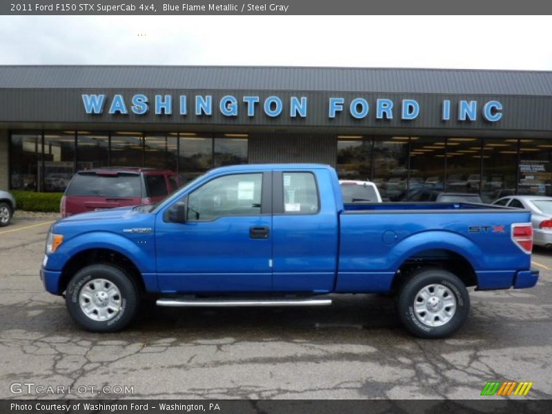 Blue Flame Metallic / Steel Gray 2011 Ford F150 STX SuperCab 4x4