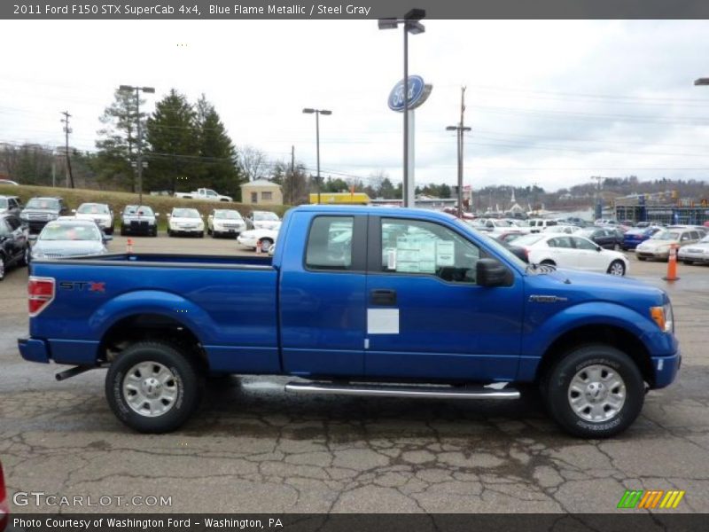 Blue Flame Metallic / Steel Gray 2011 Ford F150 STX SuperCab 4x4