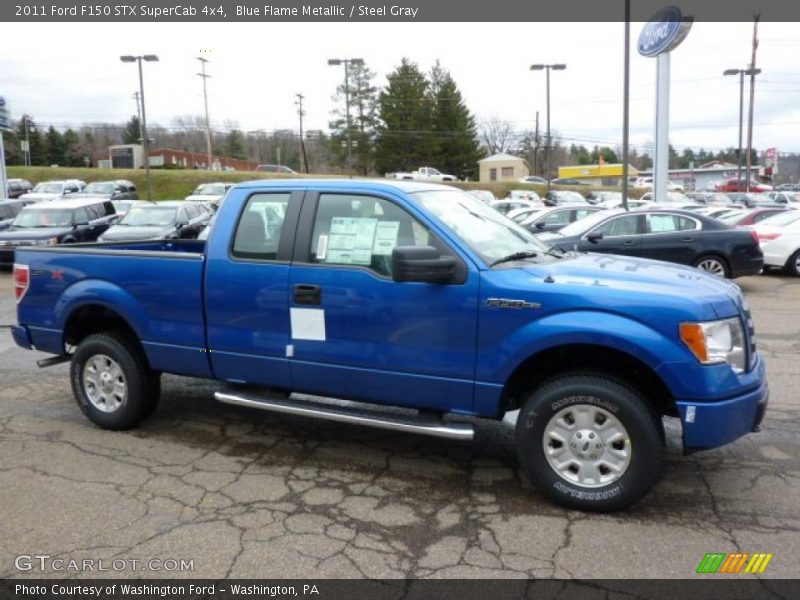 Blue Flame Metallic / Steel Gray 2011 Ford F150 STX SuperCab 4x4