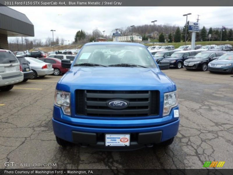 Blue Flame Metallic / Steel Gray 2011 Ford F150 STX SuperCab 4x4