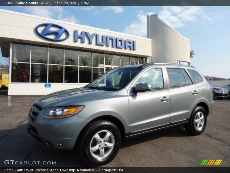 Platinum Sage / Gray 2008 Hyundai Santa Fe GLS