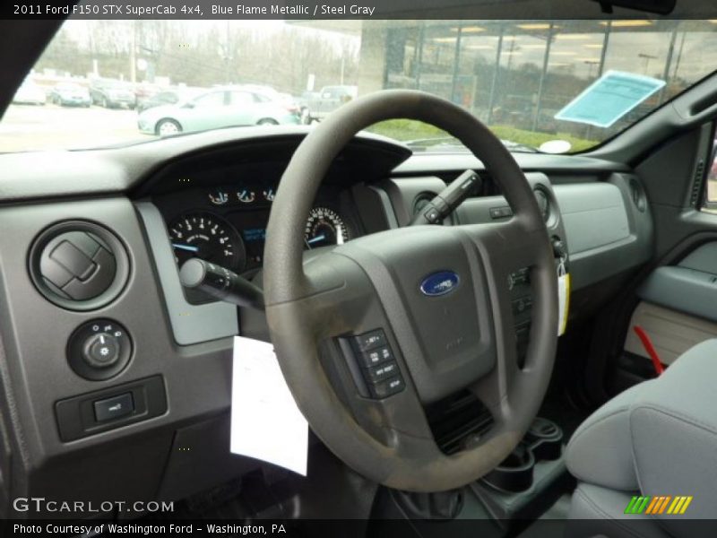 Blue Flame Metallic / Steel Gray 2011 Ford F150 STX SuperCab 4x4