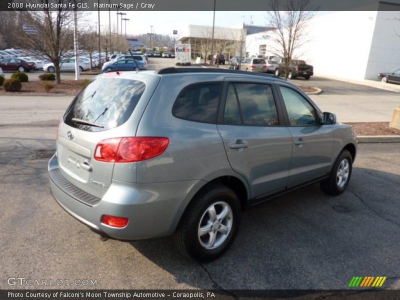Platinum Sage / Gray 2008 Hyundai Santa Fe GLS