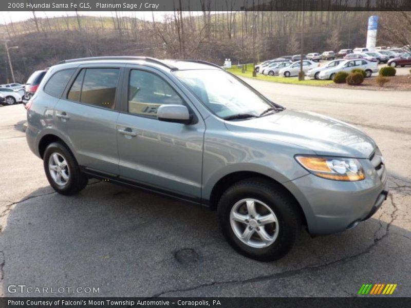 Platinum Sage / Gray 2008 Hyundai Santa Fe GLS