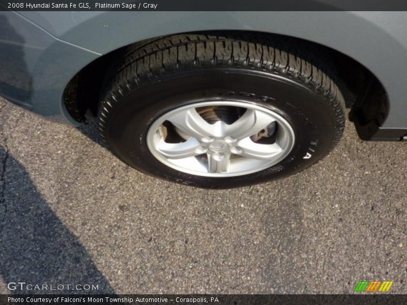 Platinum Sage / Gray 2008 Hyundai Santa Fe GLS