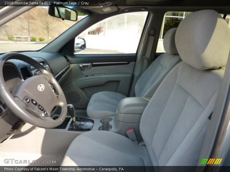 Platinum Sage / Gray 2008 Hyundai Santa Fe GLS