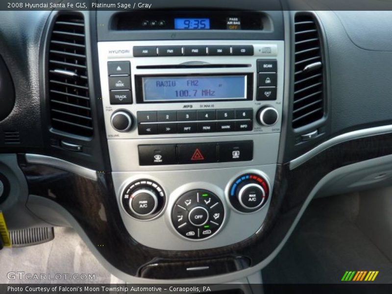 Platinum Sage / Gray 2008 Hyundai Santa Fe GLS