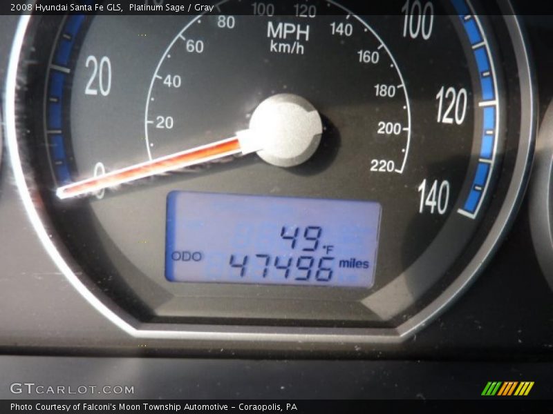 Platinum Sage / Gray 2008 Hyundai Santa Fe GLS
